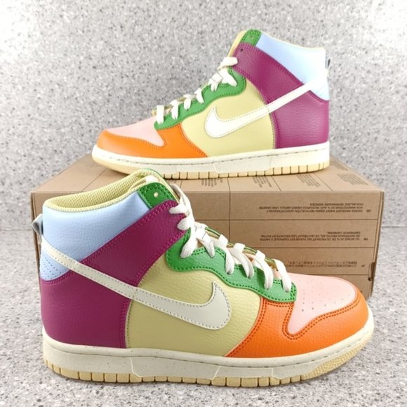Nike Other - Nike Dunk High Multi-Color Sneakers Shoes 4 Youth